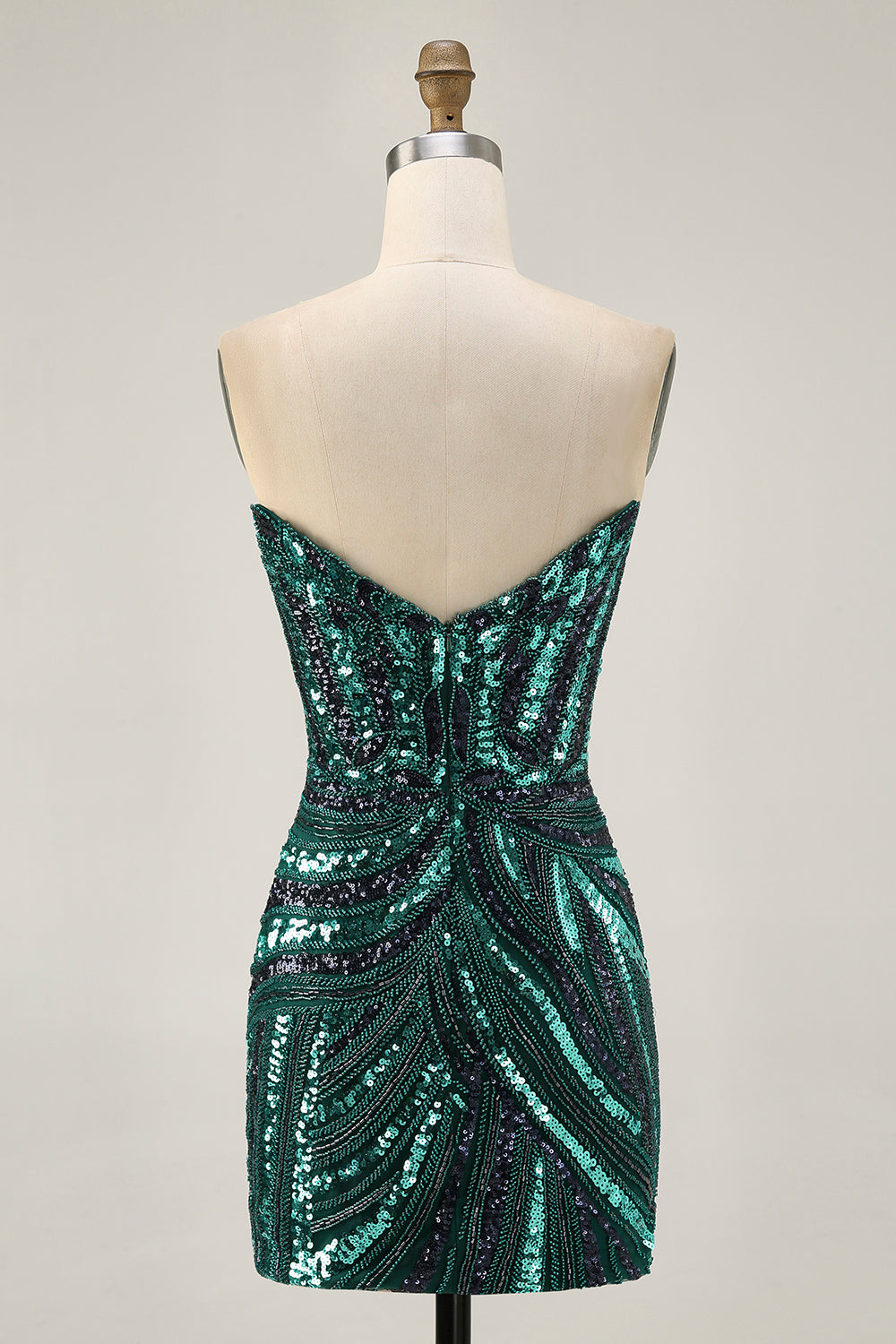 Sparkly Strapless Royal Blue Bodycon Homecoming Dress - Image 10