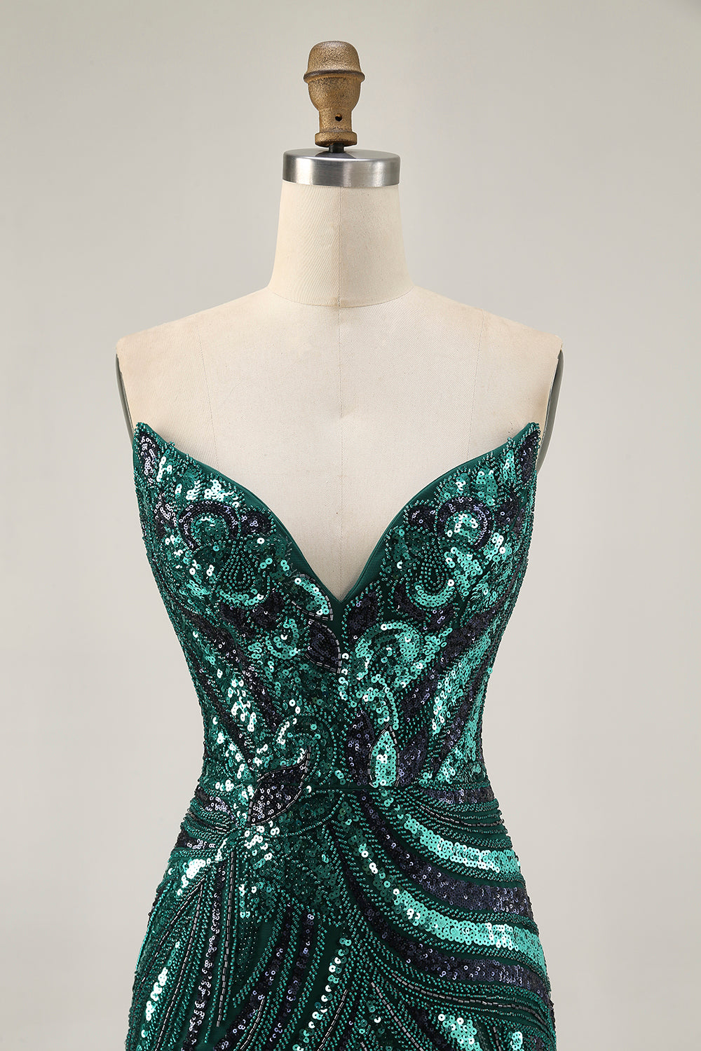 Sparkly Strapless Royal Blue Bodycon Homecoming Dress - Image 14