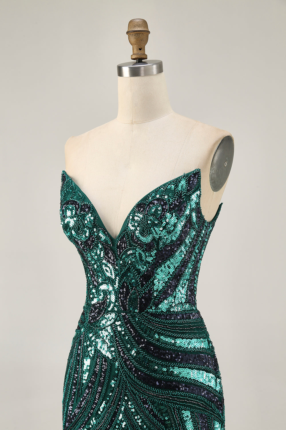 Sparkly Strapless Royal Blue Bodycon Homecoming Dress - Image 16