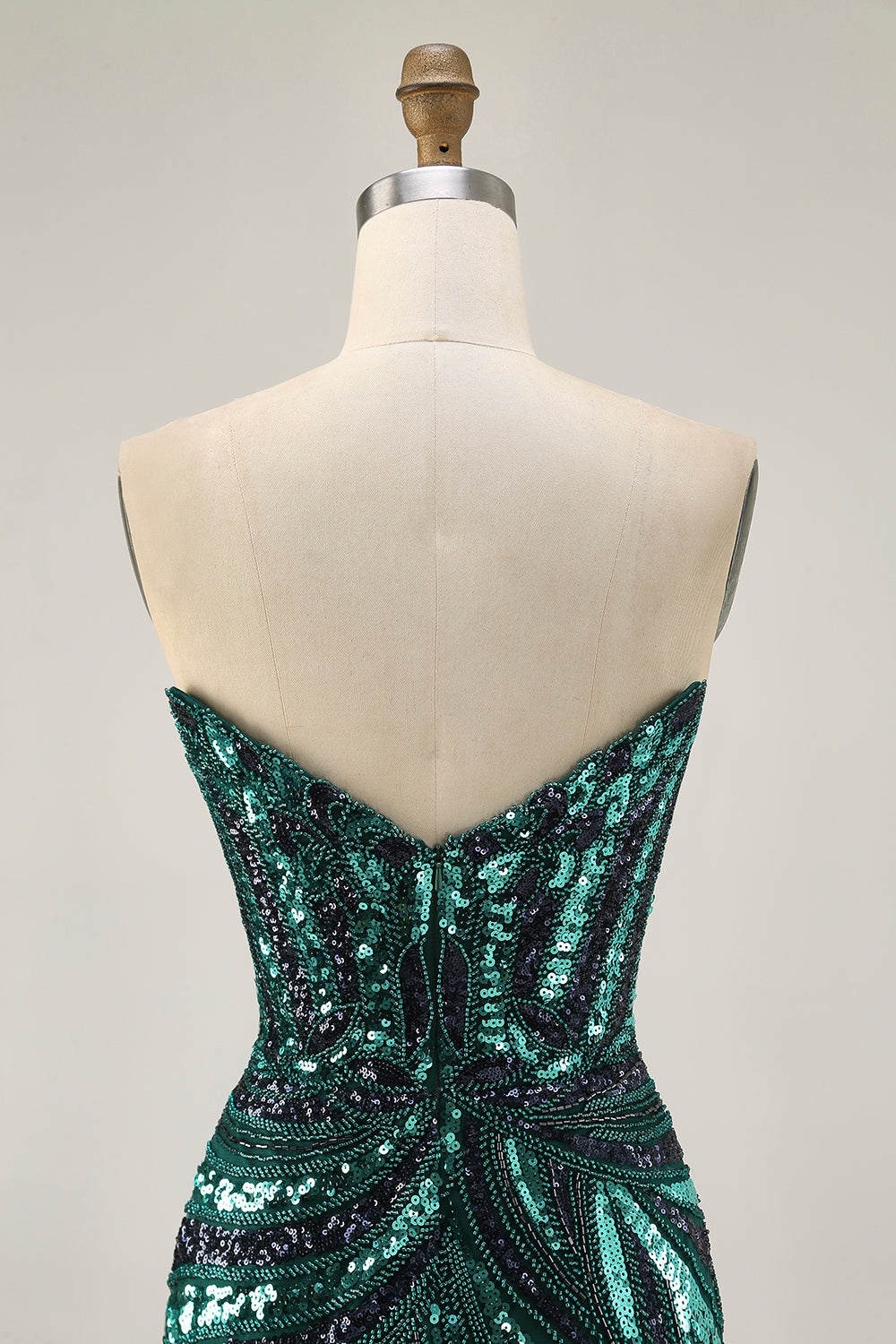 Sparkly Strapless Royal Blue Bodycon Homecoming Dress - Image 15