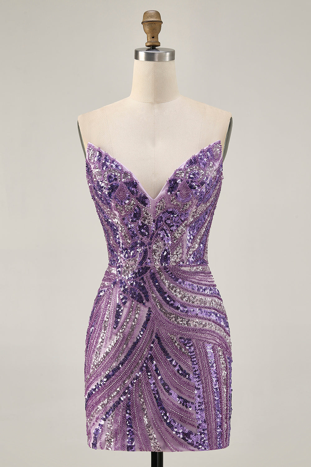 Sparkly Strapless Royal Blue Bodycon Homecoming Dress - Image 20