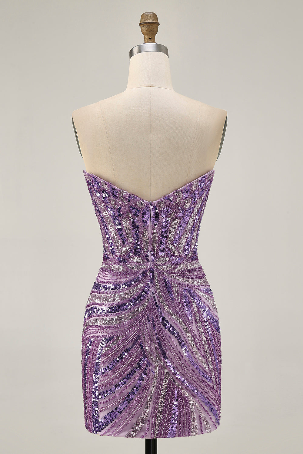 Sparkly Strapless Royal Blue Bodycon Homecoming Dress - Image 18