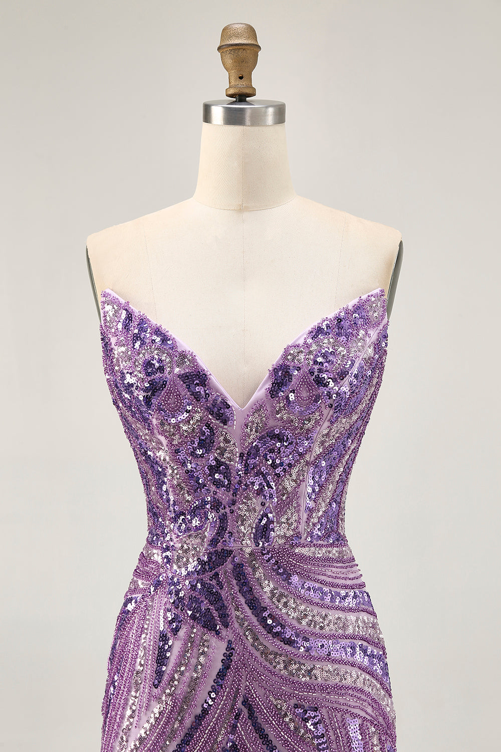 Sparkly Strapless Royal Blue Bodycon Homecoming Dress - Image 22